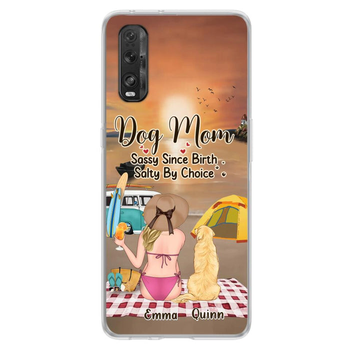 Personalized Dog Mom Phone Case - Up to 4 Dogs - Mother's Day Gift Idea for Dog Lovers - Dog Mom Sassy Since Birth Salty By Choice - Case for Xiaomi/Huawei/Oppo
