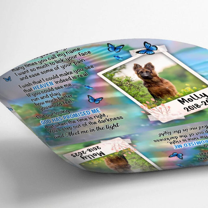 Personalized Memorial Dog Pillow Cover/Fleece Blanket - Upload Photo - Memorial Gift Idea For Dog Lovers - You'll Meet Me In The Light