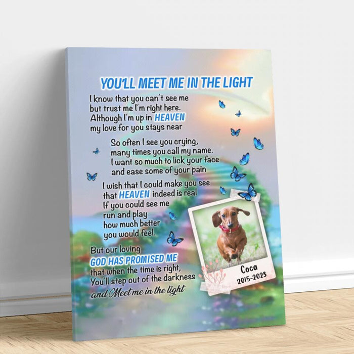 Personalized Memorial Dog Canvas - Upload Photo - Memorial Gift For Dog