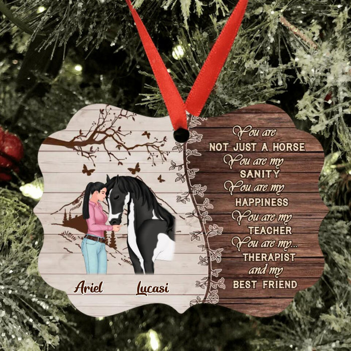 Personalized Horse Ornament - Up to 5 Horses - Christmas Gift Idea For Horse Lovers - You Are Not Just A Horse