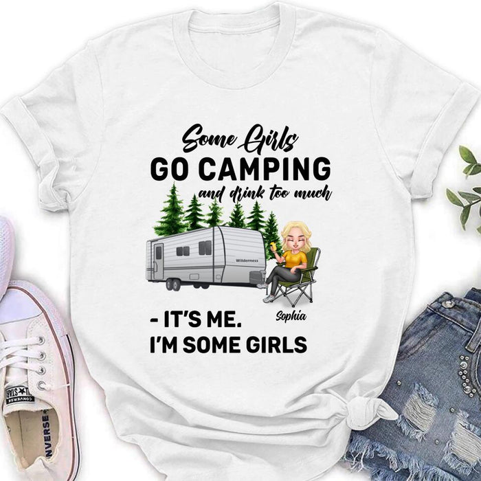 Personalized Camping Lady Shirt/Pullover Hoodie - Woman/Couple - Gift Idea For Camping Lover