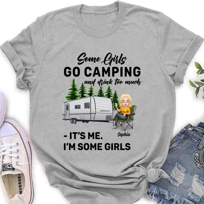 Personalized Camping Lady Shirt/Pullover Hoodie - Woman/Couple - Gift Idea For Camping Lover