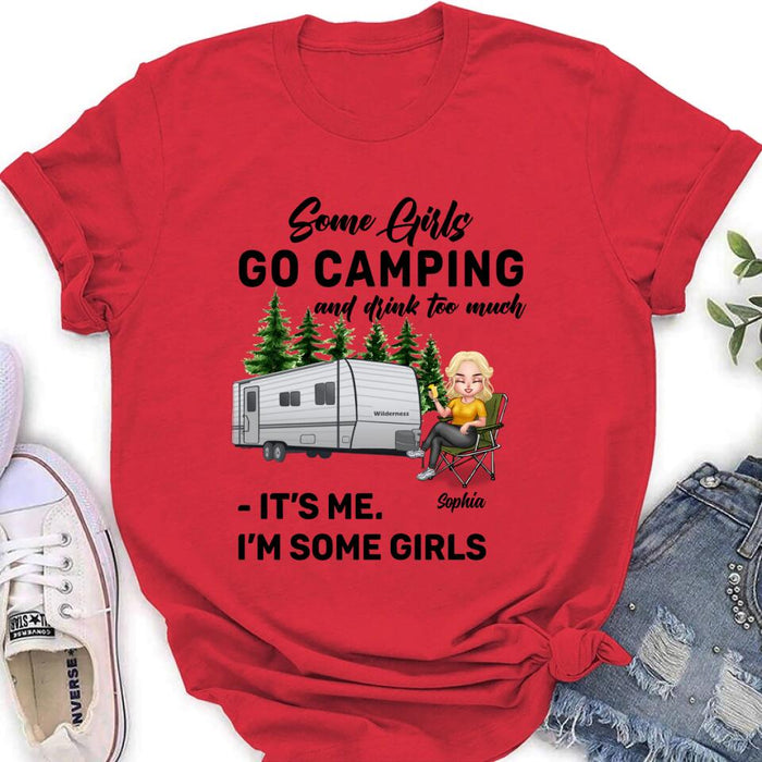Personalized Camping Lady Shirt/Pullover Hoodie - Woman/Couple - Gift Idea For Camping Lover