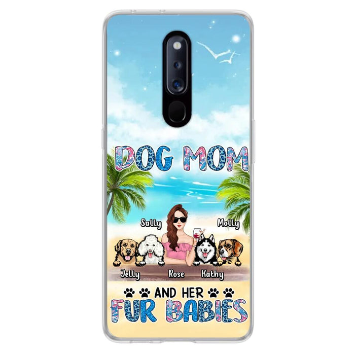 Personalized Dog Mom Summer Patterned Phone Case - Up to 4 Dogs - Gift Idea For Dog Mom/Dog Lovers - Dog Mom And Her Fur Babies - Cases For Oppo/Xiaomi/Huawei