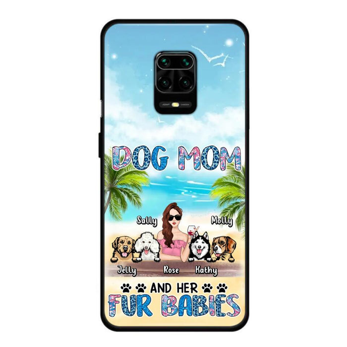 Personalized Dog Mom Summer Patterned Phone Case - Up to 4 Dogs - Gift Idea For Dog Mom/Dog Lovers - Dog Mom And Her Fur Babies - Cases For Oppo/Xiaomi/Huawei