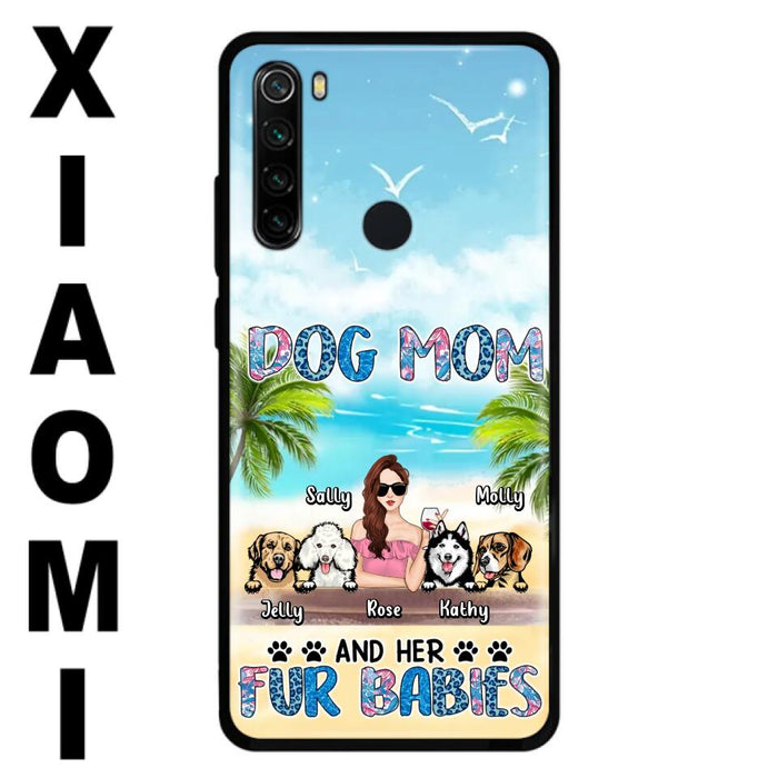 Personalized Dog Mom Summer Patterned Phone Case - Up to 4 Dogs - Gift Idea For Dog Mom/Dog Lovers - Dog Mom And Her Fur Babies - Cases For Oppo/Xiaomi/Huawei