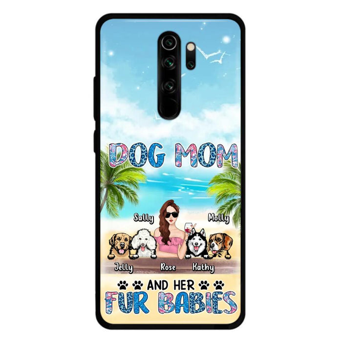 Personalized Dog Mom Summer Patterned Phone Case - Up to 4 Dogs - Gift Idea For Dog Mom/Dog Lovers - Dog Mom And Her Fur Babies - Cases For Oppo/Xiaomi/Huawei