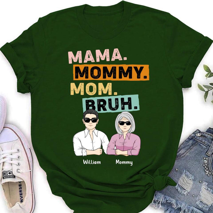 Personalized Mama Shirt - Up to 4 Children - Mother's Day Gift Idea From Sons - Mama Mommy Mom Bruh