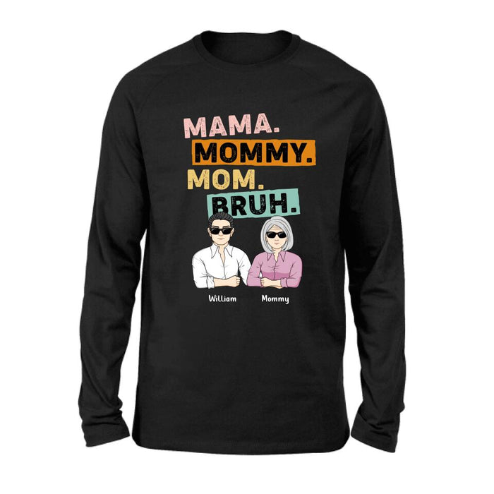 Personalized Mama Shirt - Up to 4 Children - Mother's Day Gift Idea From Sons - Mama Mommy Mom Bruh
