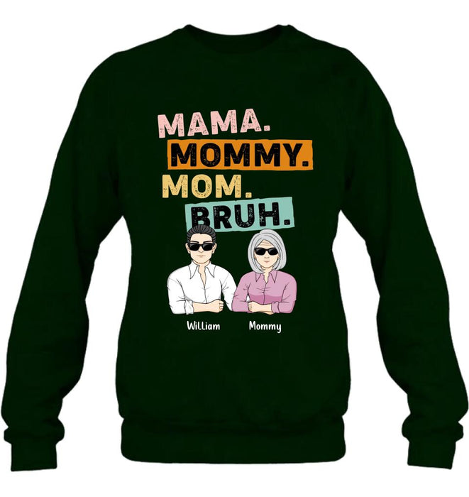 Personalized Mama Shirt - Up to 4 Children - Mother's Day Gift Idea From Sons - Mama Mommy Mom Bruh