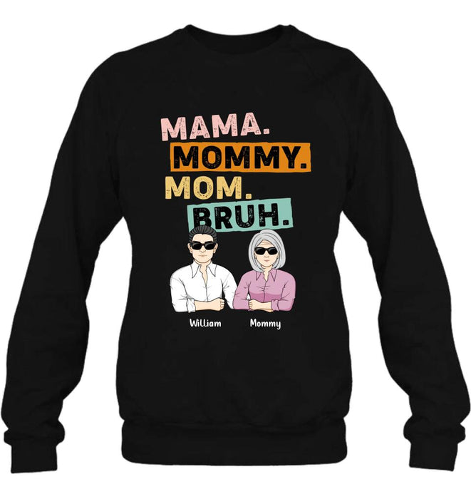 Personalized Mama Shirt - Up to 4 Children - Mother's Day Gift Idea From Sons - Mama Mommy Mom Bruh