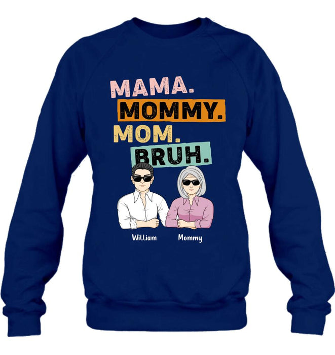 Personalized Mama Shirt - Up to 4 Children - Mother's Day Gift Idea From Sons - Mama Mommy Mom Bruh