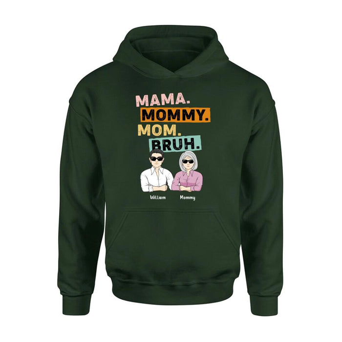 Personalized Mama Shirt - Up to 4 Children - Mother's Day Gift Idea From Sons - Mama Mommy Mom Bruh