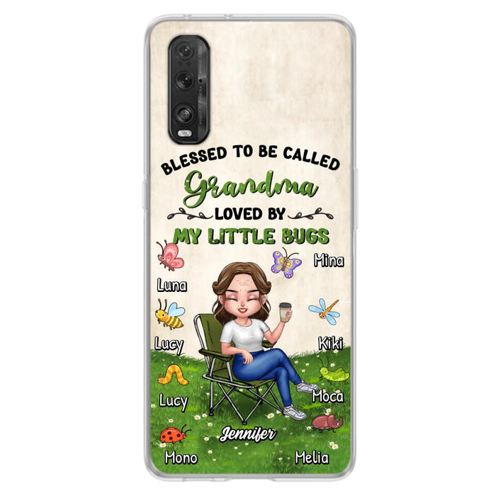 Personalized Grandma Phone Case - Up to 8 Bugs - Gift Idea For Mother's Day/Garden Lovers - Blessed To Be Called Grandma Loved By My Little Bugs - Case For Oppo/Xiaomi/Huawei