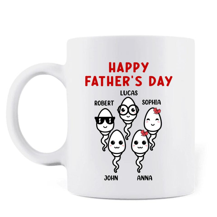Personalized Step Father Coffee Mug - Father's Day Gift For Step Father - Even Though I'm Not From Your Sack I Know You've Still Got My Back
