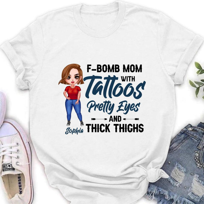 Personalized F-Bomb Mom Unisex T-shirt/Hoodie/Sweatshirt - Gift for Mother's Day - F-Bomb Mom With Tattoos
