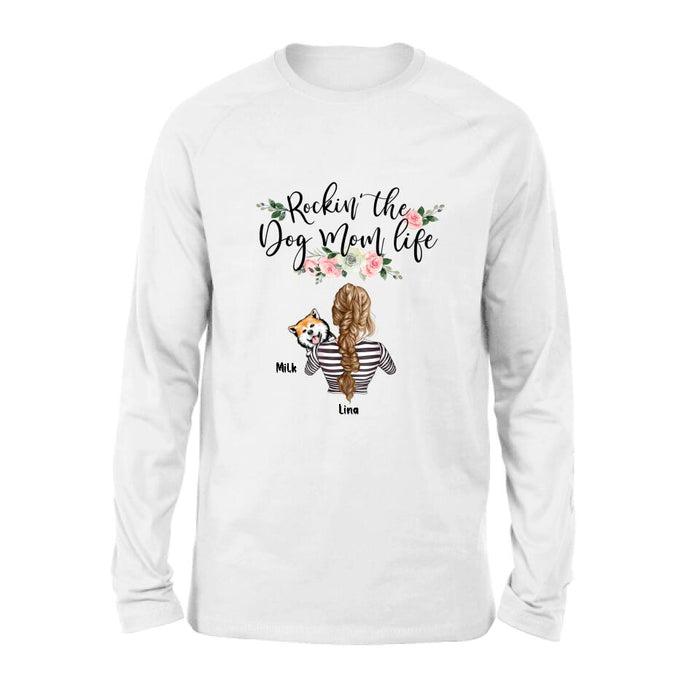 Personalized Dog Mom Shirt - Up to 4 Dogs - Mother's Day Gift idea For Dog Lovers - Rockin' The Dog Mom Life