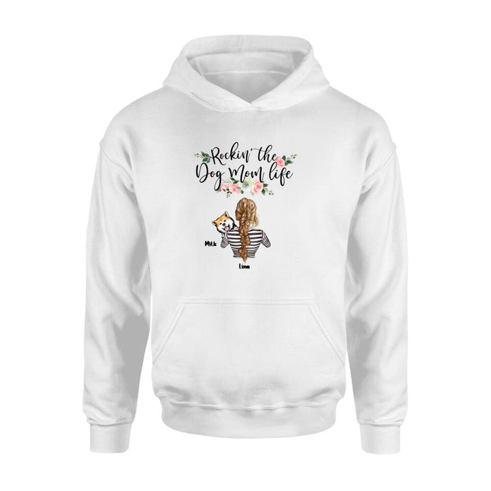 Personalized Dog Mom Shirt - Up to 4 Dogs - Mother's Day Gift idea For Dog Lovers - Rockin' The Dog Mom Life