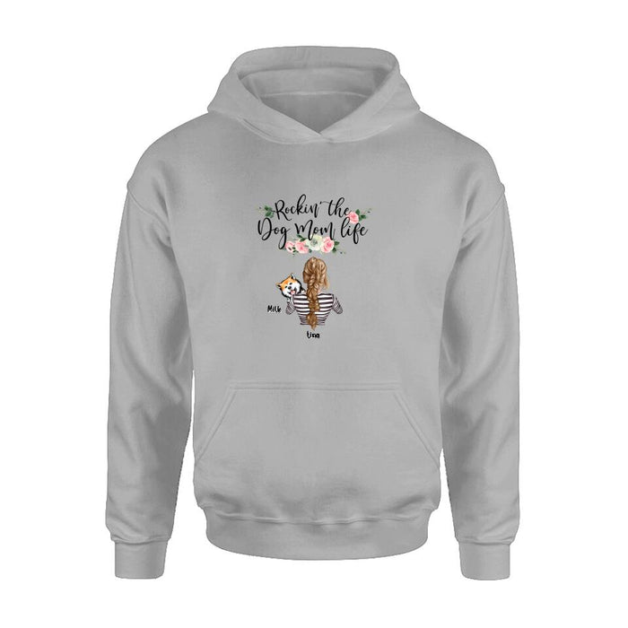 Personalized Dog Mom Shirt - Up to 4 Dogs - Mother's Day Gift idea For Dog Lovers - Rockin' The Dog Mom Life