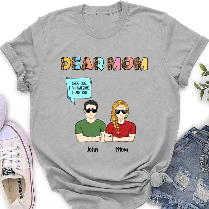 Personalized Dear Mom T-Shirt/Long Sleeve/Sweatshirt/Hoodie - Up to 5 People - Gift Idea For Mother's Day