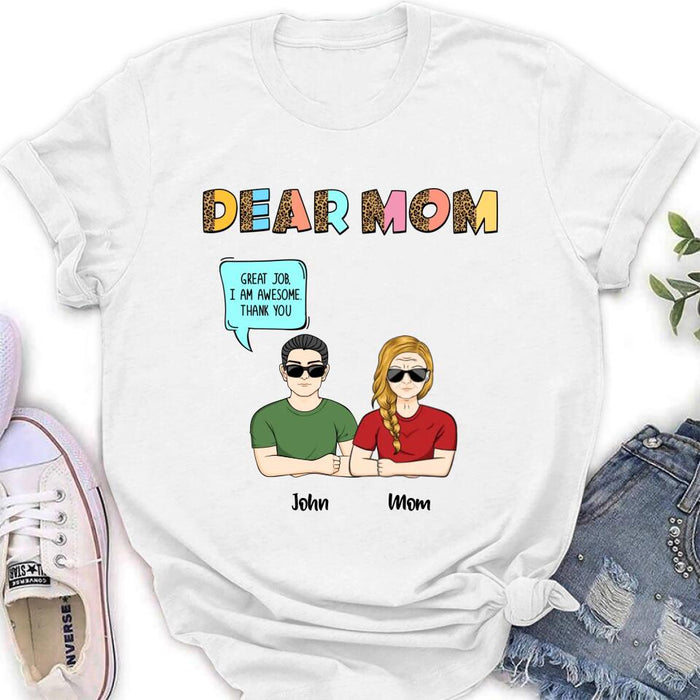Personalized Dear Mom T-Shirt/Long Sleeve/Sweatshirt/Hoodie - Up to 5 People - Gift Idea For Mother's Day