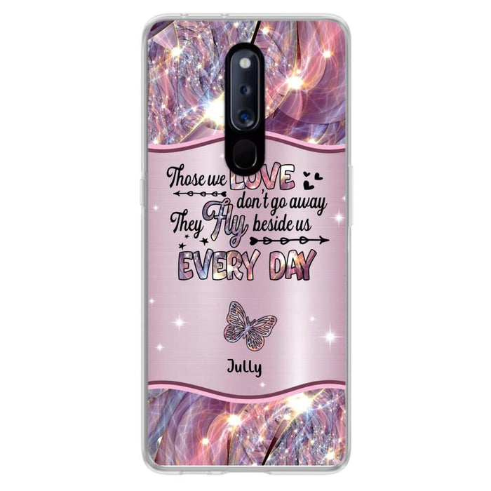 Personalized Memorial Butterfly Phone Case - Memorial Gift Idea - Up to 6 Butterflies - Those we Love Don't Go Away They Fly Beside Us Every Day - Case For Xiaomi/Oppo/Huawei