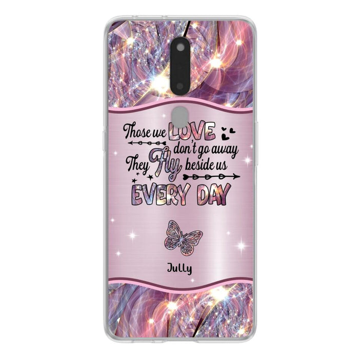 Personalized Memorial Butterfly Phone Case - Memorial Gift Idea - Up to 6 Butterflies - Those we Love Don't Go Away They Fly Beside Us Every Day - Case For Xiaomi/Oppo/Huawei