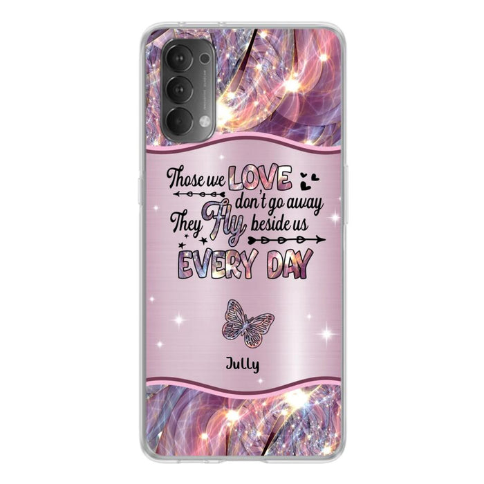 Personalized Memorial Butterfly Phone Case - Memorial Gift Idea - Up to 6 Butterflies - Those we Love Don't Go Away They Fly Beside Us Every Day - Case For Xiaomi/Oppo/Huawei