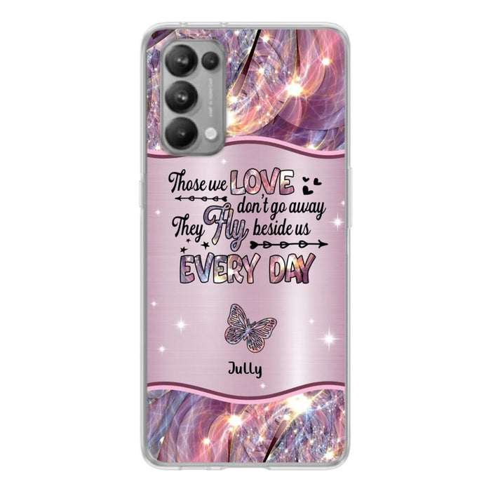 Personalized Memorial Butterfly Phone Case - Memorial Gift Idea - Up to 6 Butterflies - Those we Love Don't Go Away They Fly Beside Us Every Day - Case For Xiaomi/Oppo/Huawei