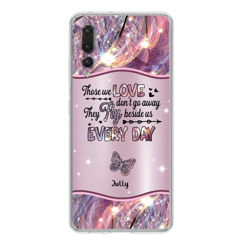 Personalized Memorial Butterfly Phone Case - Memorial Gift Idea - Up to 6 Butterflies - Those we Love Don't Go Away They Fly Beside Us Every Day - Case For Xiaomi/Oppo/Huawei