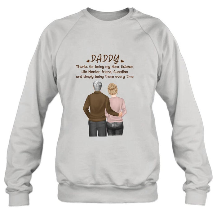 Personalized Daddy Shirt - Gift Idea For Family - Thanks For Being My Hero