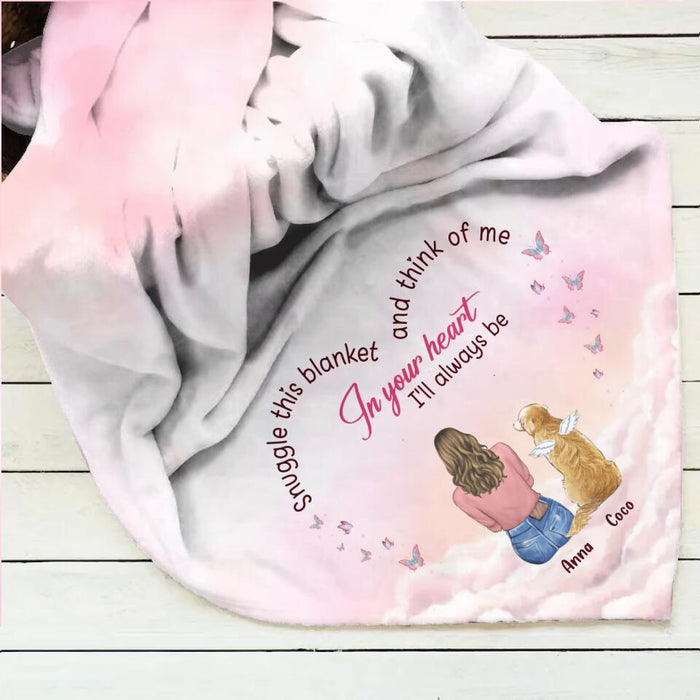 Personalized Memorial Pet Fleece Throw Blanket/Quilt - Memorial Gift Idea for Dog/Cat Owners/Mother's Day - Snuggle This Blanket And Think Of Me