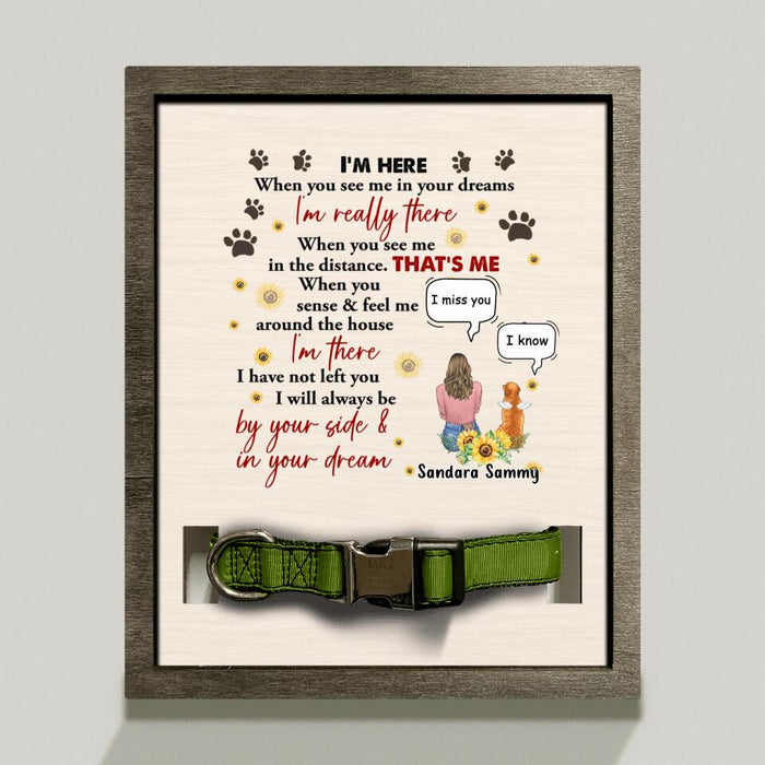 Personalized Memorial Dog Mom Loss Frame - Up to 2 Dogs - Gift Idea For Mother's Day/Dog Lover - I'm Here