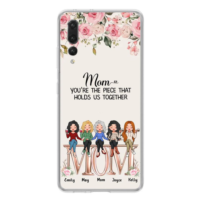 Personalized Mother Phone Case - Up to 5 People - Gift Idea For Mother - Mom You're The Piece That Holds Us Together - Case for Xiaomi/Huawei/Oppo