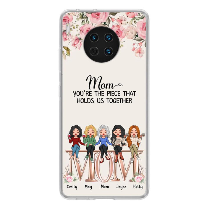 Personalized Mother Phone Case - Up to 5 People - Gift Idea For Mother - Mom You're The Piece That Holds Us Together - Case for Xiaomi/Huawei/Oppo