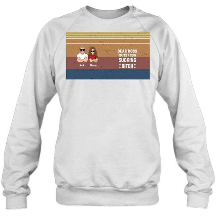 Personalized Dear Boss T-Shirt/Long Sleeve/Hoodie/Sweatshirt - Best Gift Idea For Friends - Dear Boss Thanks For Being My Boss