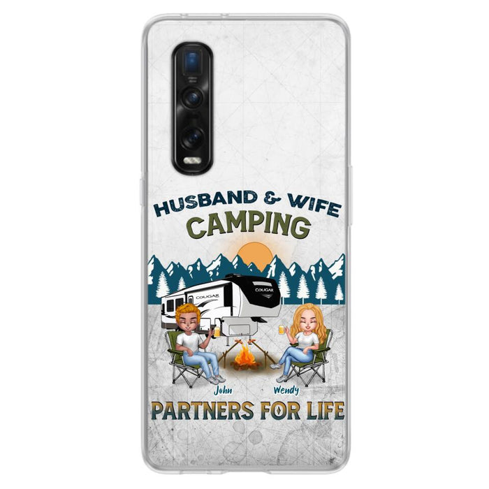 Personalized Camping Friends/Couple Phone Case For Xiaomi/Oppo/Huawei - Up to 7 People - Gift Idea For Friends/Camping Lover - Husband & Wife Camping Partners For Life