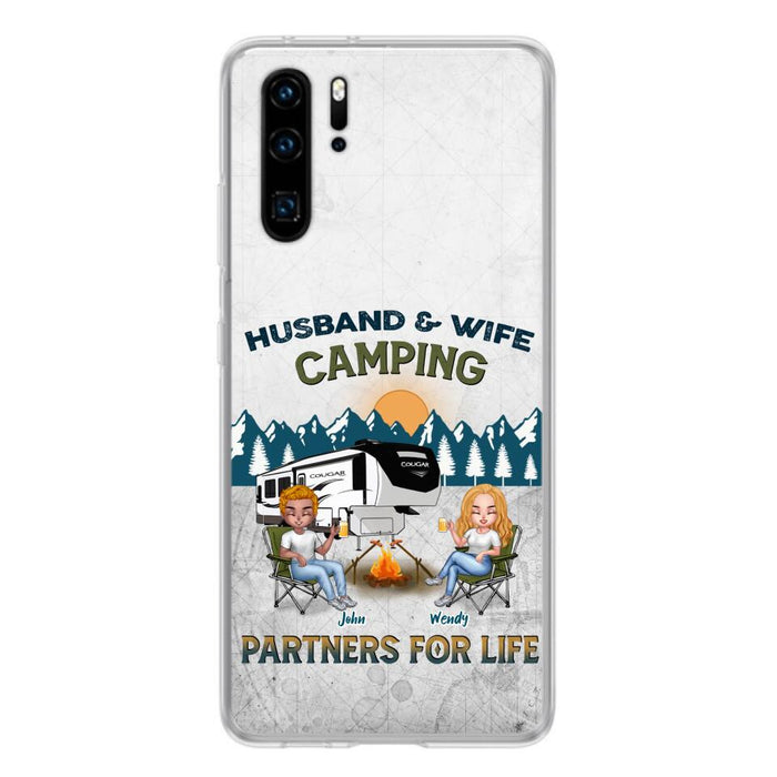 Personalized Camping Friends/Couple Phone Case For Xiaomi/Oppo/Huawei - Up to 7 People - Gift Idea For Friends/Camping Lover - Husband & Wife Camping Partners For Life