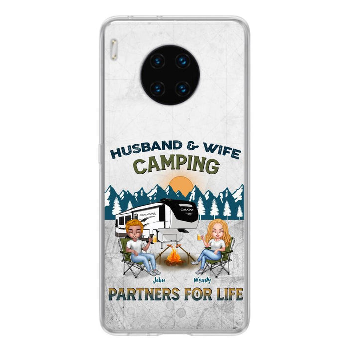 Personalized Camping Friends/Couple Phone Case For Xiaomi/Oppo/Huawei - Up to 7 People - Gift Idea For Friends/Camping Lover - Husband & Wife Camping Partners For Life
