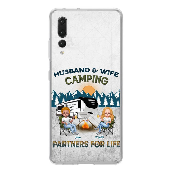Personalized Camping Friends/Couple Phone Case For Xiaomi/Oppo/Huawei - Up to 7 People - Gift Idea For Friends/Camping Lover - Husband & Wife Camping Partners For Life