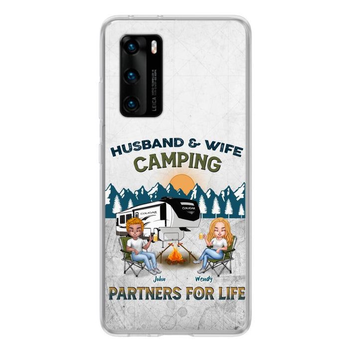 Personalized Camping Friends/Couple Phone Case For Xiaomi/Oppo/Huawei - Up to 7 People - Gift Idea For Friends/Camping Lover - Husband & Wife Camping Partners For Life