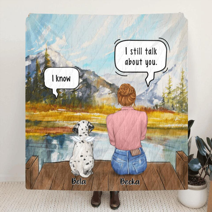 Personalized Dog Mom Quilt/Fleece Blanket - Up to 4 Pets - Gift Idea For Pet Lover - FXVV9O