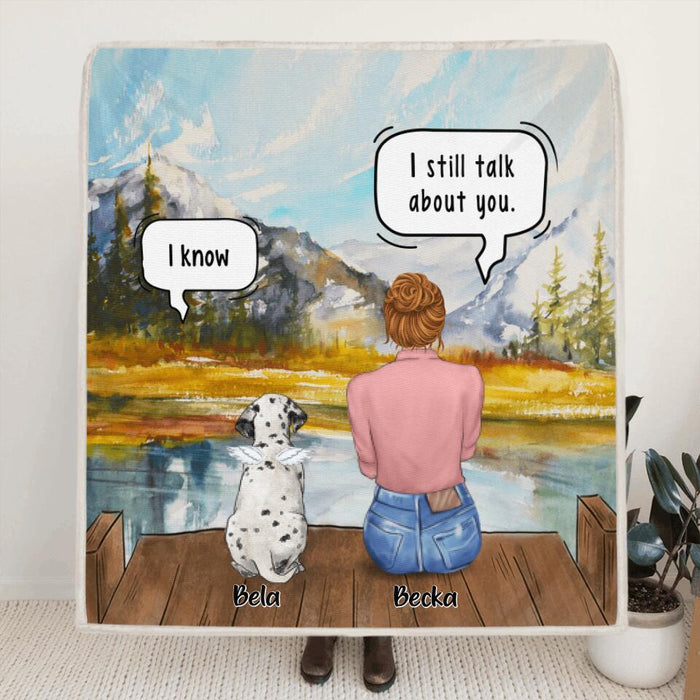 Personalized Dog Mom Quilt/Fleece Blanket - Up to 4 Pets - Gift Idea For Pet Lover - FXVV9O