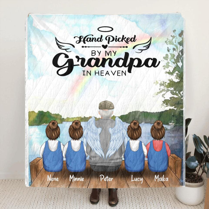Personalized Memorial Grandpa/Grandma Quilt/Fleece Blanket - Up to 4 Kids - Best Gift For Family - I Never Met You But I Know You Are The Greatest Grandma - FD4SD8