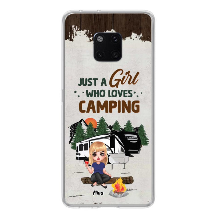 Custom Personalized Camping Girl Phone Case - Gift Idea For Camping Lover/ Mother's Day Gift - Just A Girl Who Loves Camping - Case For Xiaomi/ Oppo/ Huawei