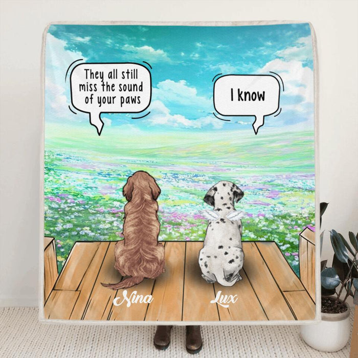 Personalized Dog Quilt/Fleece Blanket - Up to 5 Dogs - Best Gift For Dog Lovers