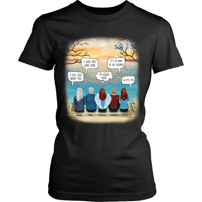 Personalized Memorial T-Shirt/Hoodie - Up to 5 People - Sympathy Gift For Loss Of Family Member