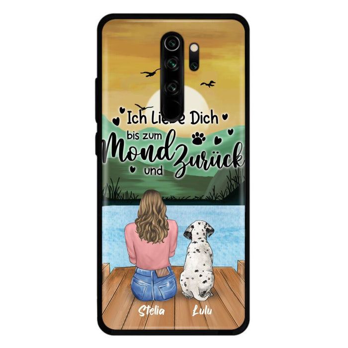 Personalized Dog Mom Phone Case - Mother's Day Gift For Dog Lover With Up to 5 Dogs - Ich Liebe Dich Bis Zum Mond Und Zurück - Case For Xiaomi/Oppo/Huawei
