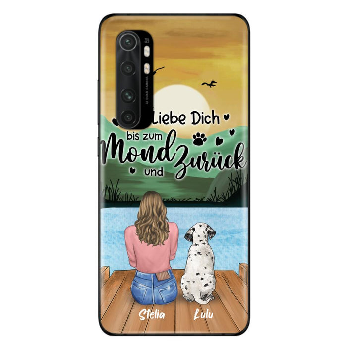 Personalized Dog Mom Phone Case - Mother's Day Gift For Dog Lover With Up to 5 Dogs - Ich Liebe Dich Bis Zum Mond Und Zurück - Case For Xiaomi/Oppo/Huawei