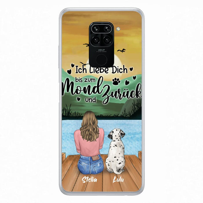Personalized Dog Mom Phone Case - Mother's Day Gift For Dog Lover With Up to 5 Dogs - Ich Liebe Dich Bis Zum Mond Und Zurück - Case For Xiaomi/Oppo/Huawei